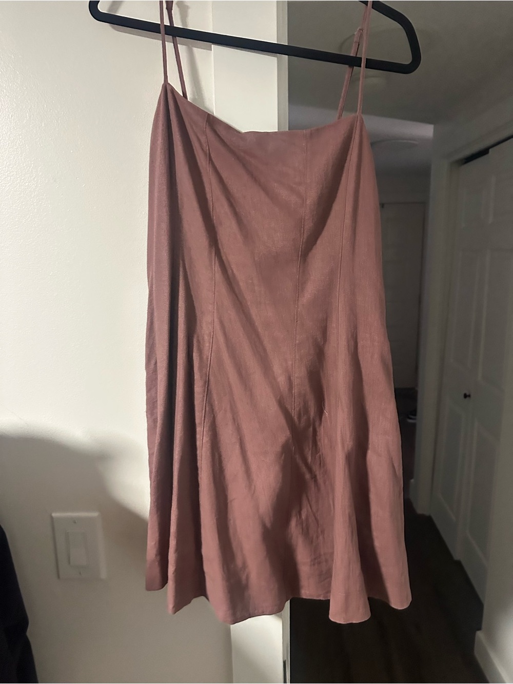 Dynamite Dusty Taupe Aline Mini Dress